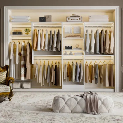 119.4" W Walk In Closet System With Shelf | Wayfair North America