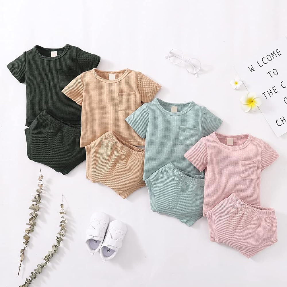 Unisex Toddler Waffle Two Piece Set | Amazon (US)