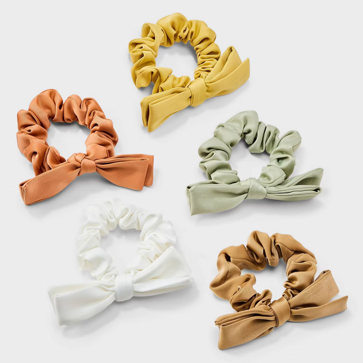 Matte Satin Hair Twisters Set 5pc - A New Day™: Solid Pattern, Recycled Polyester, Hair Styling... | Target