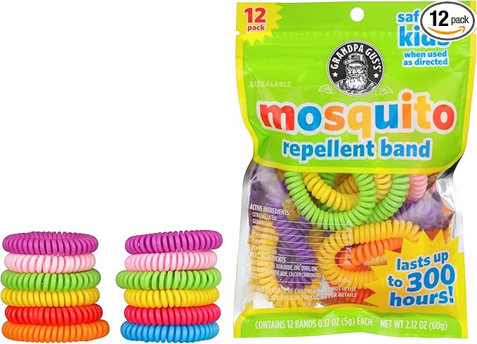 Grandpa Gus's Natural Mosquito Repellent Bracelets for Family, 300 Hours Protection, DEET-Free, S... | Amazon (US)