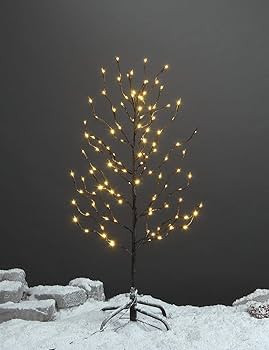 Lightshare Set of 3 Star Light Trees, Including 3 feet, 5 feet, and 6 feet, Warm White, Brown Bra... | Amazon (US)