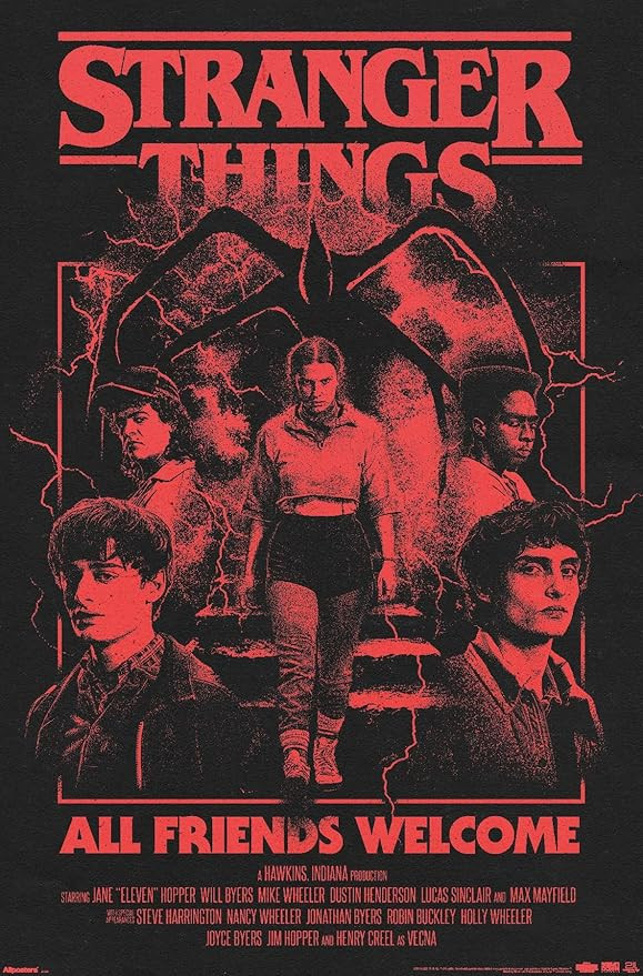 Netflix Stranger Things: Season 5 (2025) - All Friends Welcome Wall Poster, 34L" x 22.4W", Unfram... | Amazon (US)