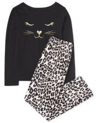 Girls Long Sleeve Leopard Cat Pajamas | The Children's Place
