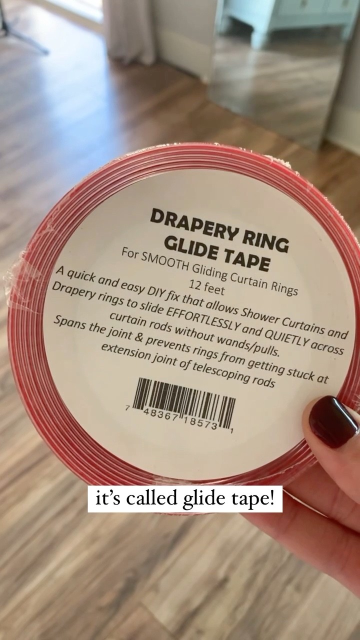 Modtek Curtain and Drapery Ring Glide Tape Solves Shower and