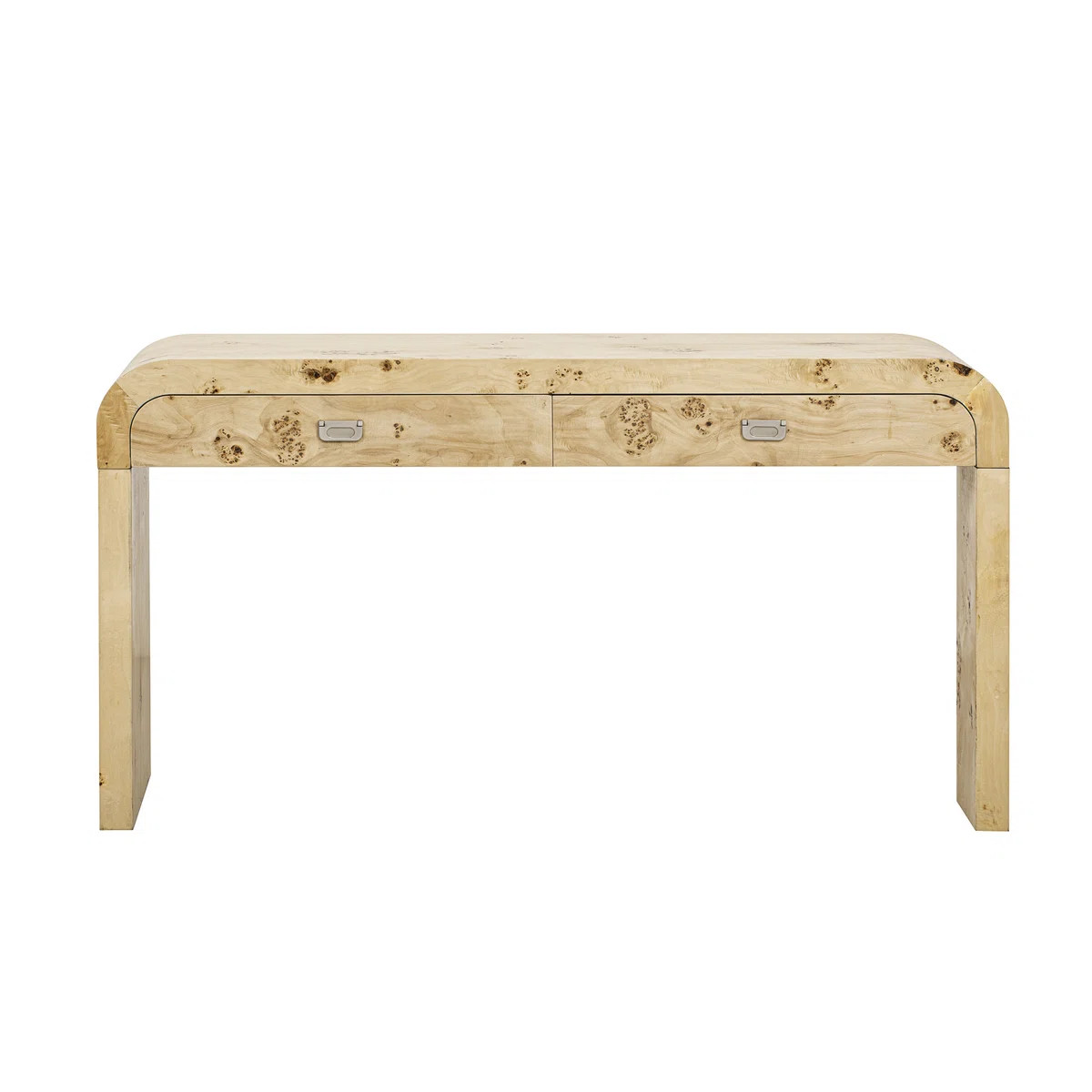 Burl Wood Veneer Entryway Table - Artistic, , For Entryway, Hallway, Living Room Stylish Desk Ent... | Wayfair North America