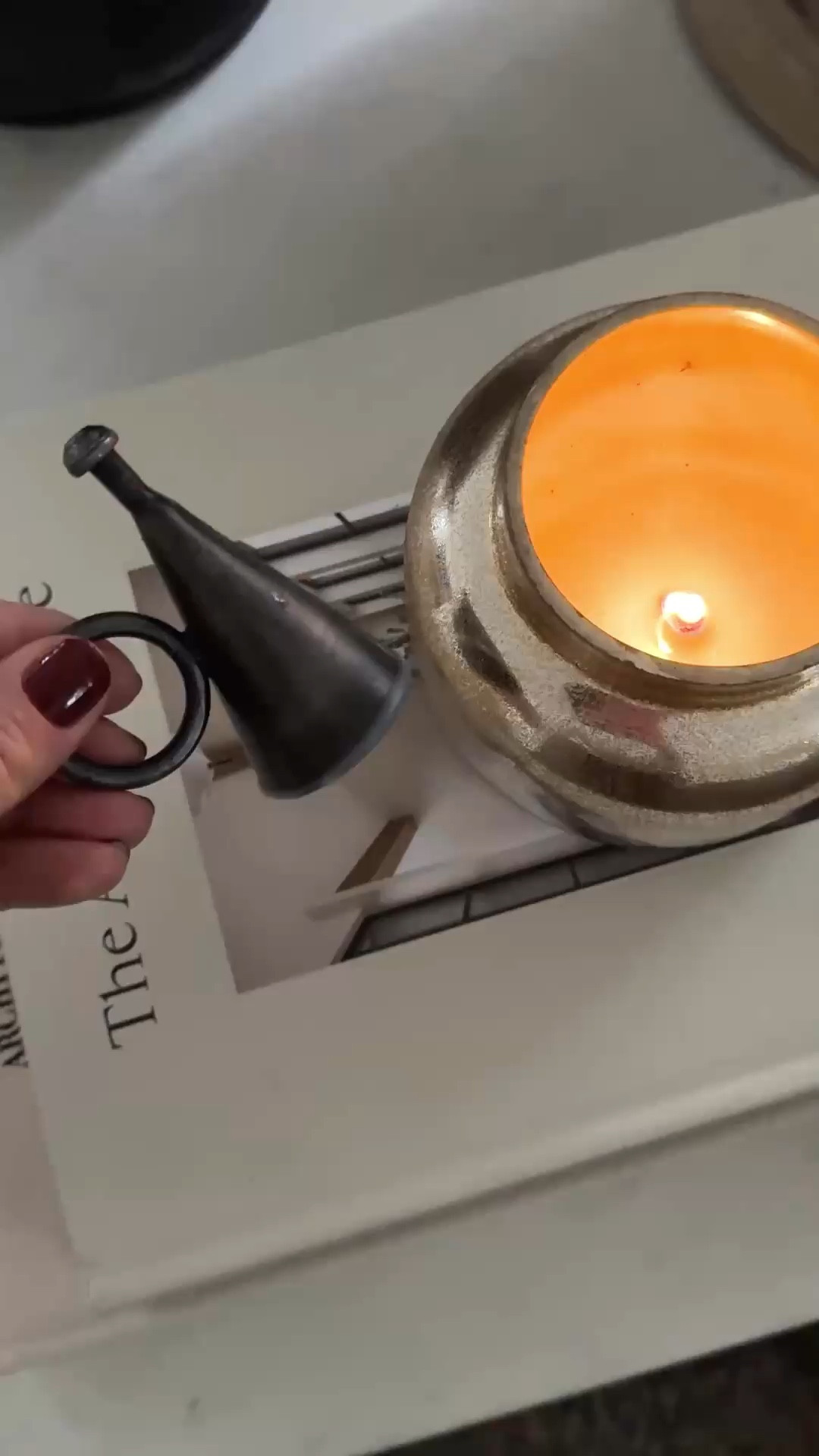 Loving this pretty iron candle snuffer🕯️Currently on my coffee table as decor. Also. just shared a video 🎁💡where I show how to use it as a gift topper on a boxed candle 🤎

#LTKGiftGuide #LTKHoliday #LTKWatchNow
