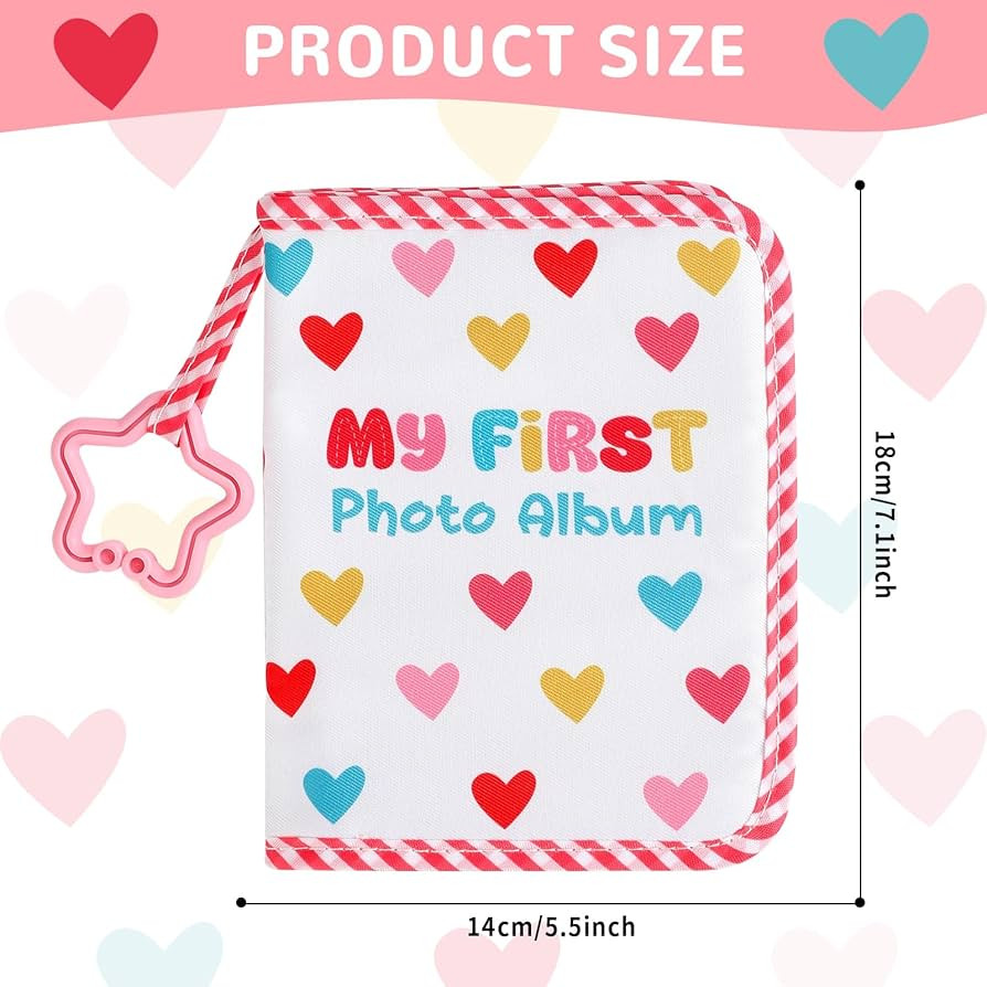 Baby's My First Family Album Soft Photo Cloth Book Colorful Heart My First Book of Photos Cartoon... | Amazon (US)