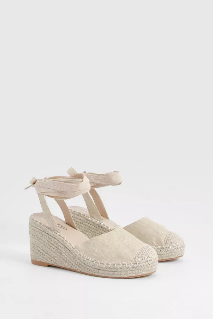 Wide Fit Closed Toe Mid Height Wedges | Boohoo.com (UK & IE)