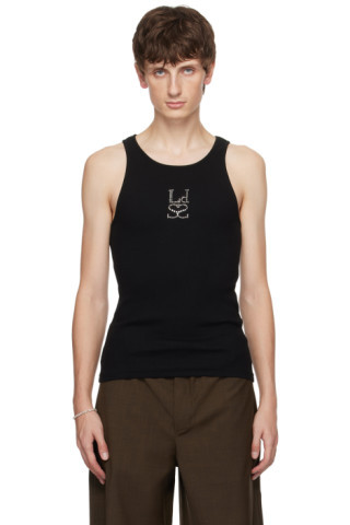 Black Crystal-Cut Tank Top | SSENSE