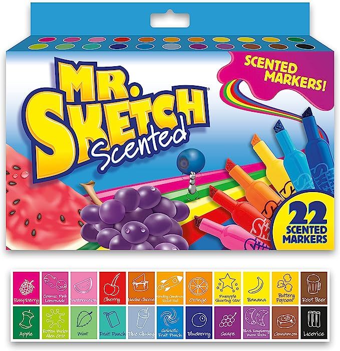 Mr. Sketch Chiseled Tip Marker, 22 Assorted Scented Markers | Amazon (US)
