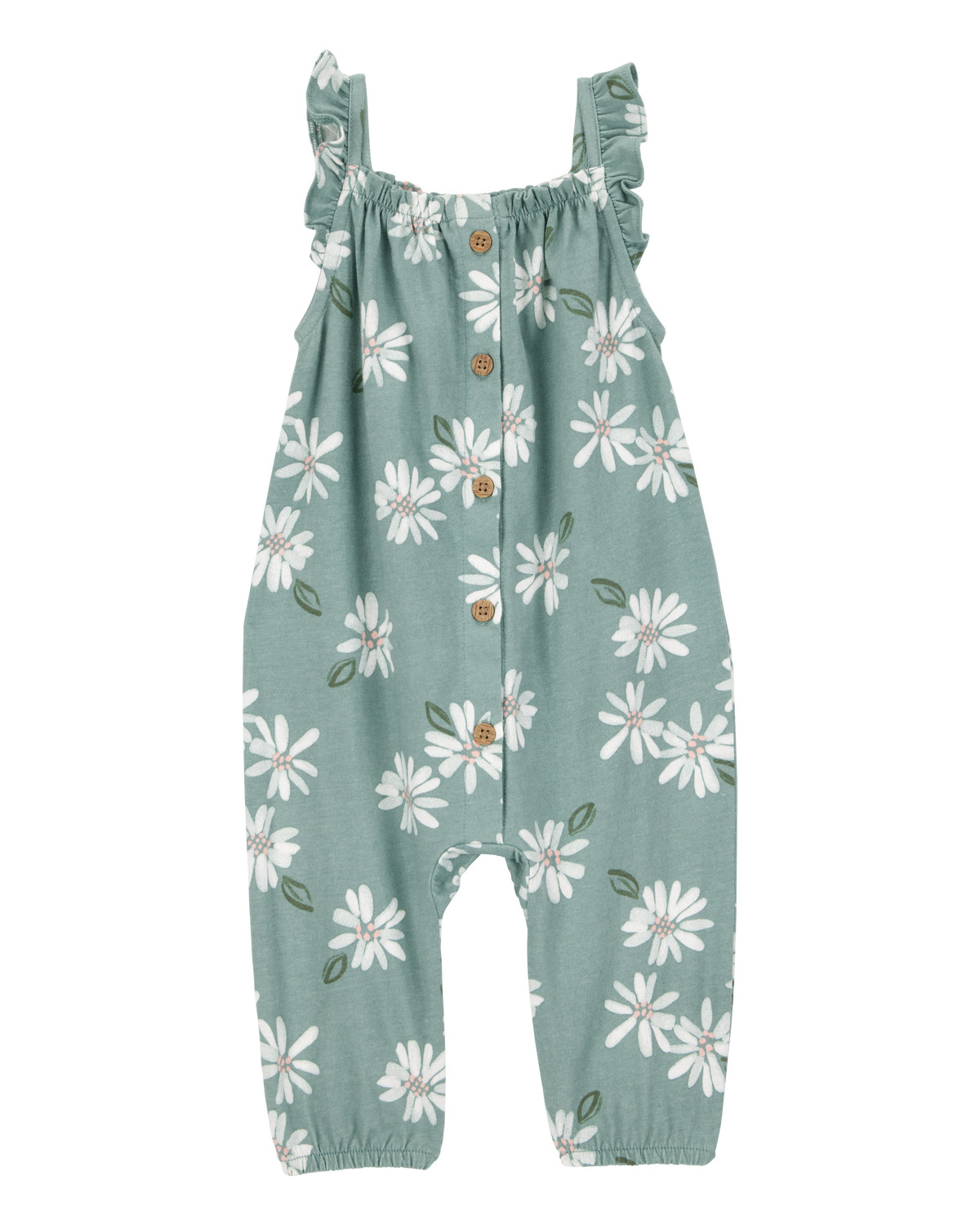Baby Floral Button-Front Jumpsuit - Green - Carter's | Carter's | Carter's Inc