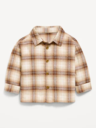 Long-Sleeve Plaid Flannel Shirt for Baby | Old Navy (US)
