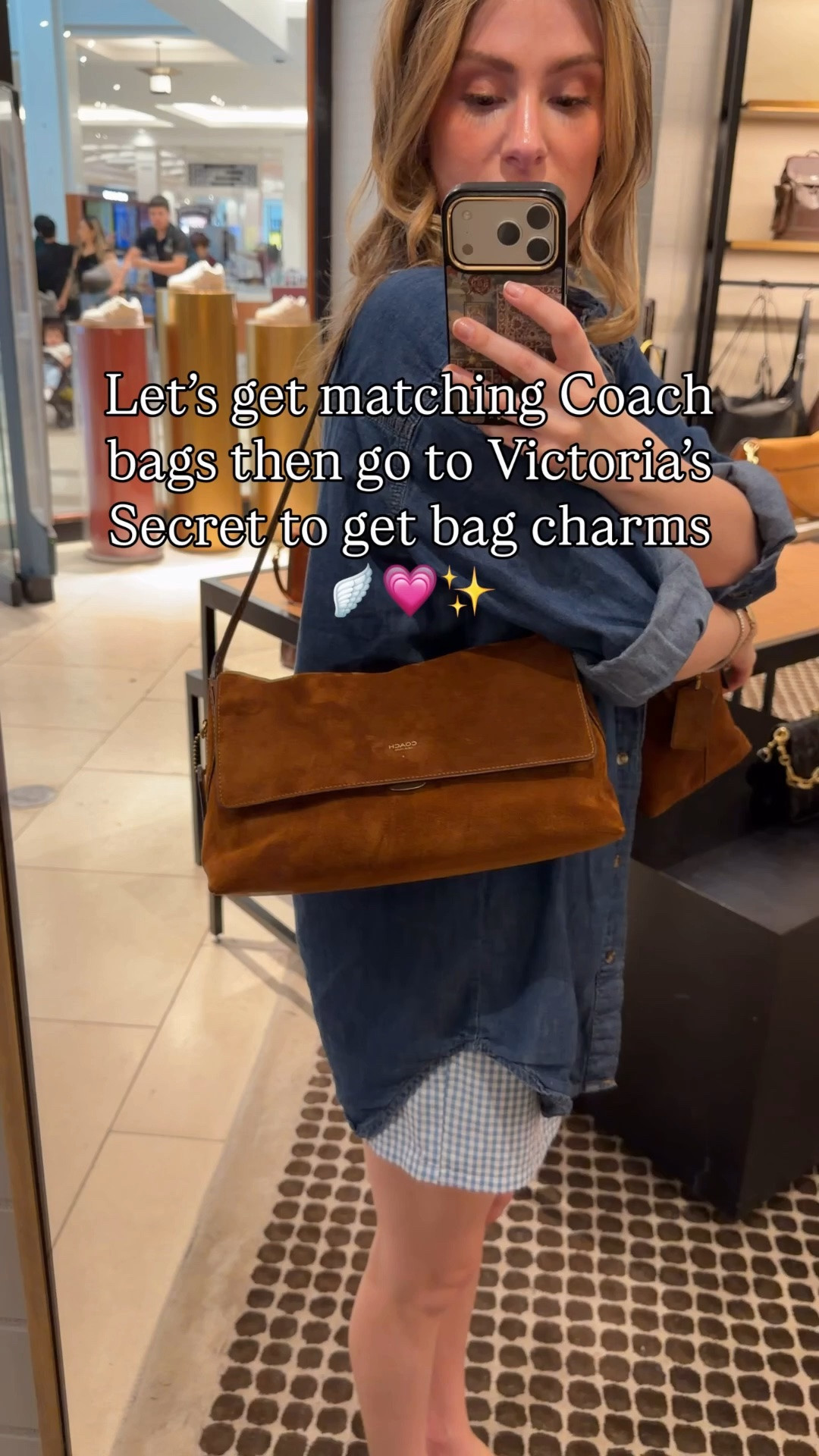 Did you know that Victoria’s Secret has the cutest bag charms?! comment SHOP & I’ll dm you the link 💗

Let’s go get matching coach bags and Victoria’s Secret charms 💗🪽

Coach Chelsea 36 in suede
Coach Chelsea 30
Victoria’s Secret sparkly pink charms