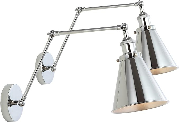 JONATHAN Y JYL7460A-SET2 Rover 7" Farmhouse Industrial Adjustable Arm Metal LED Wall Sconce Rusti... | Amazon (US)