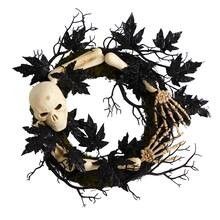 24" Halloween Skull & Bones Wreath | Michaels Stores