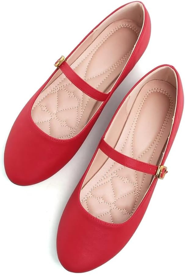 TN TANGNEST Leather Flats for Women Comfortable Square Toe Slip On Flats Soft Work Flats Retro Ma... | Amazon (US)