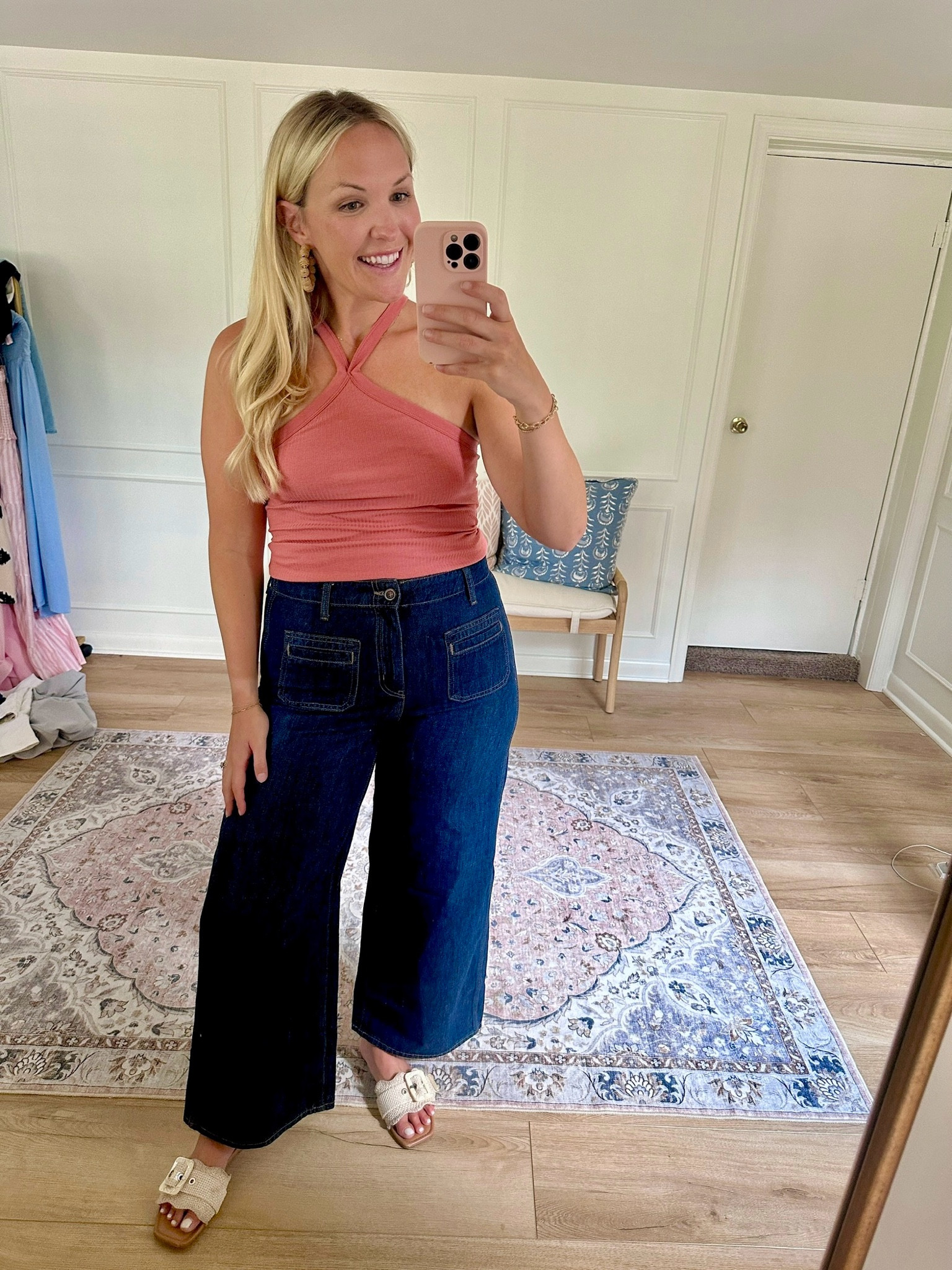 Old navy outfit on sale - wide leg trousers jeans - date night outfit 

#LTKSaleAlert #LTKMidsize #LTKSeasonal