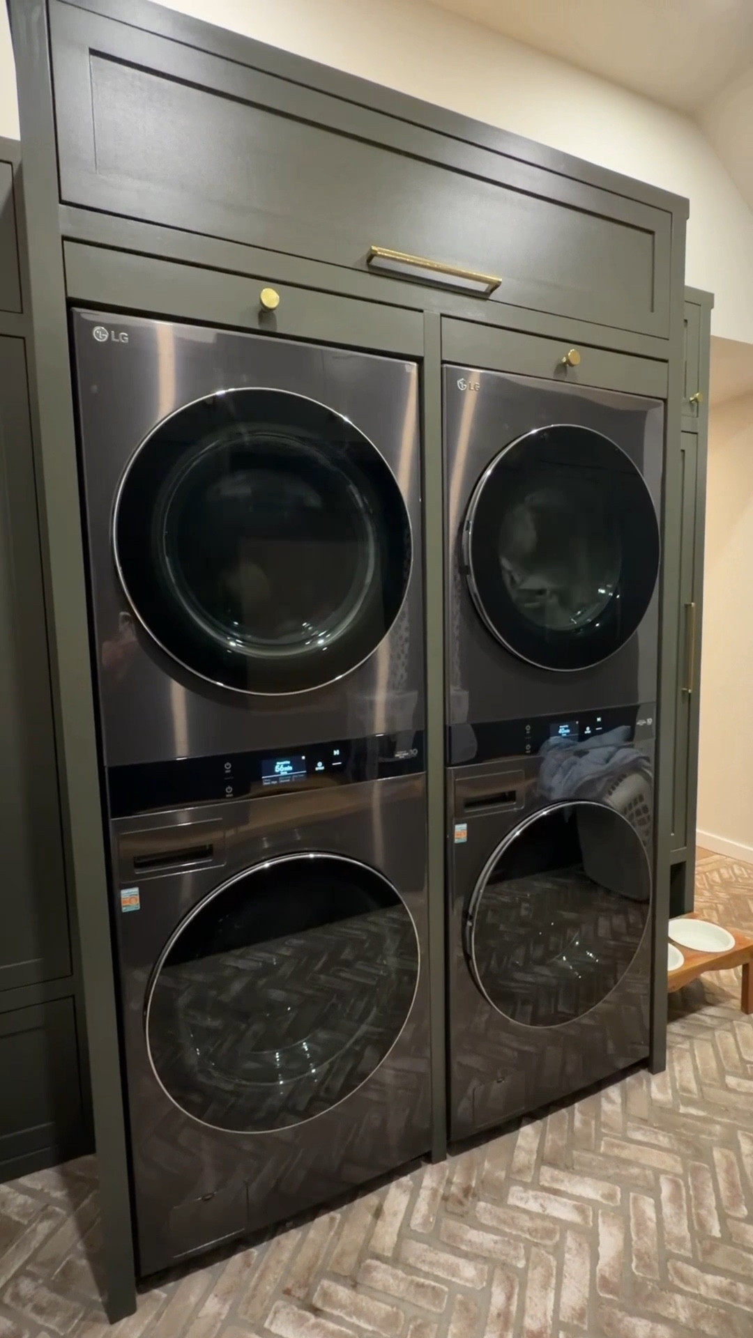 I get asked about this all the time, so here it is  ⬇️

I don’t regret buying my double stackable LG for a single second — and if you have kids (or laundry that never ends), you’ll understand why.

We’re a family of 6. Laundry doesn’t happen once a week in this house — it’s constant. Being able to run two loads at the same time has completely changed how manageable it feels. No more all-day laundry marathons, no more piles waiting their turn.

Another thing people assume is that this takes up more space — it doesn’t. It has the same footprint as a standard washer/dryer, which was huge for us. We gained efficiency without sacrificing square footage.

And yes, I thought about the energy side of it. We have one electric and one gas, which helps offset the bills instead of doubling them. That balance made this decision feel practical, not excessive.

The biggest difference though? Laundry actually moves now. It doesn’t pile up. I can stay on top of it in smaller chunks instead of feeling buried. For a house with 4 kids, that’s priceless.

Plus… I bought it on Black Friday, so it basically felt like I got one for free 😜

This wasn’t about being extra — it was about choosing something that works with our life instead of against it.

If you’re drowning in laundry and wondering if this is overkill… it’s not.
For us, it was the smartest home upgrade we’ve made.

#laundryroom
#laundryday
#homeupgrade
#homeinspo


#LTKstorytime #LTKHome #LTKmomlife