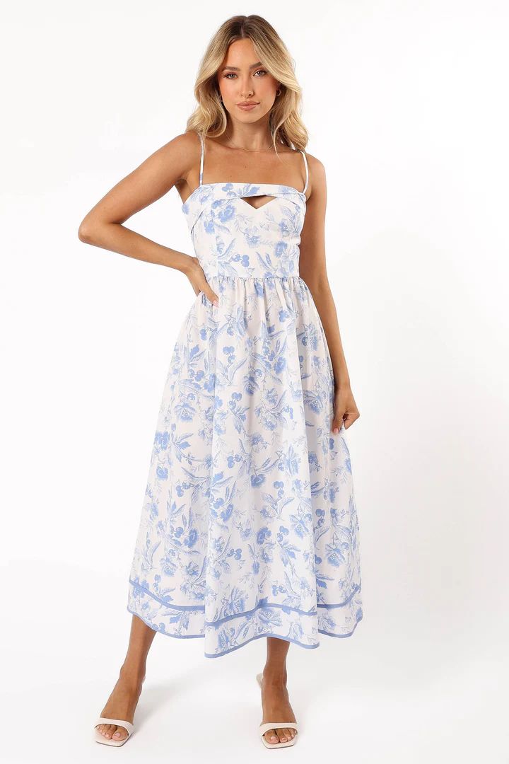 Flora Midi Dress - Blue Floral | Petal & Pup (US)