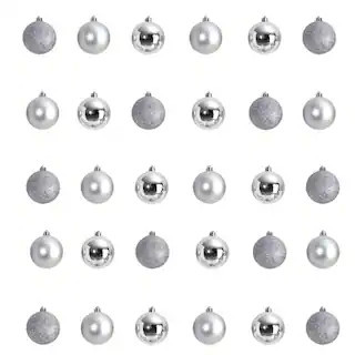 30ct. 2.5" Silver Shatterproof Christmas Ornaments By Nearly Natural | Michaels® | Michaels Stores