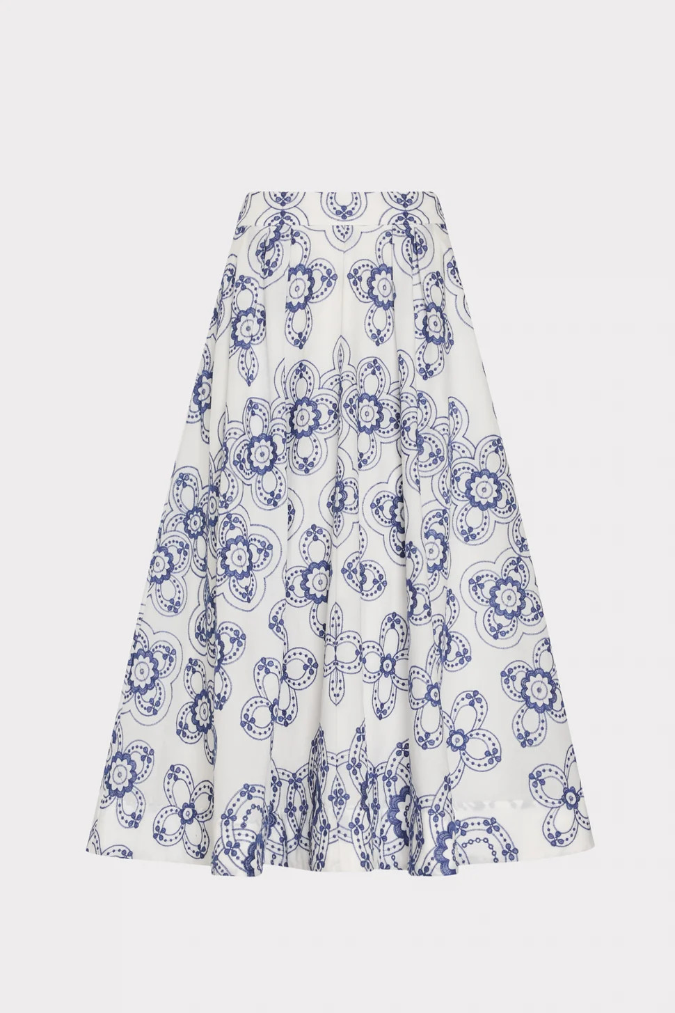 Juliet Embroidered Midi Skirt | MILLY
