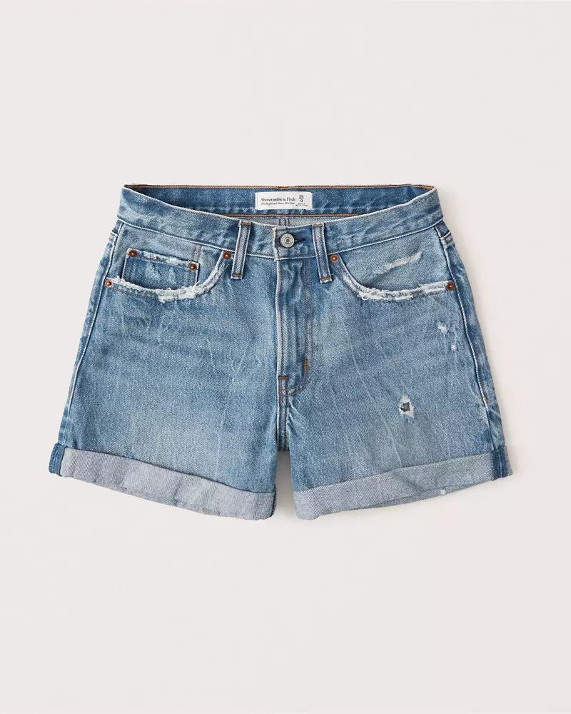 Mid Rise Boyfriend Shorts | Abercrombie & Fitch (US)