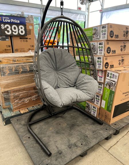 Walmart patio hanging egg swing chair, furniture outdoor affordable look for less #walmarthome 

#LTKHome