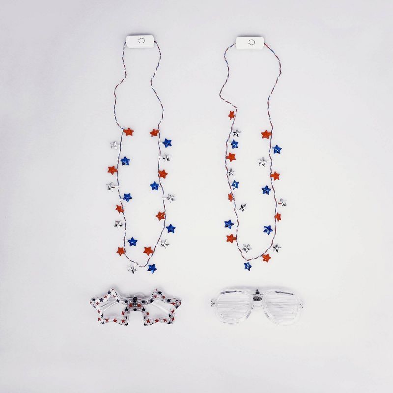 4ct Light-Up 4th of July Necklace/Glasses - Bullseye's Playground™ | Target