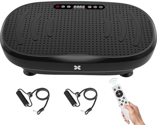 Vibration Plate Exercise Machine, Vibration Plate Platform for Lymphatic Drainage, Stand Shake Board Whole Body Workout Vibrating Plate for Weight Loss with Resistance Bands for Women Men | Amazon (US)