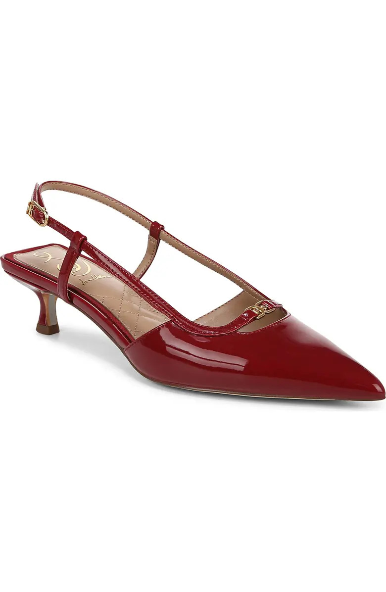 Sam Edelman Toni Slingback Pointed Toe Kitten Heel Pump (Women) | Nordstrom | Nordstrom