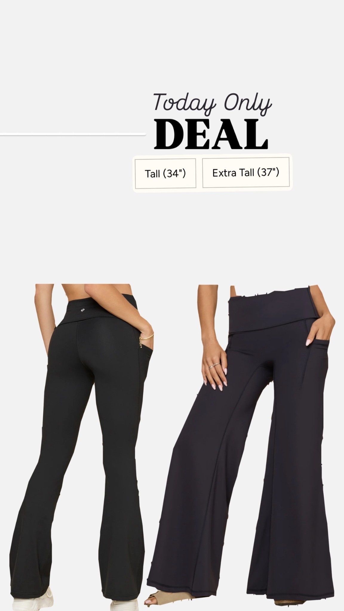 Today only deal fold over leggings up to 37 inch and sea

#LTKMidsize #LTKTall #LTKSaleAlert