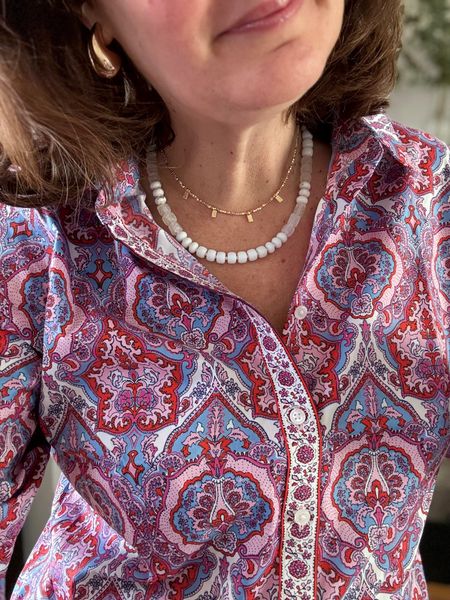 New jewelry drops at Erin McDermott!  Use code BF20 for 20 percent off your purchase.   How sweet is this paisley blouse?  Perfect for spring. 🌸

#LTKworkwear #LTKparties #LTKover40