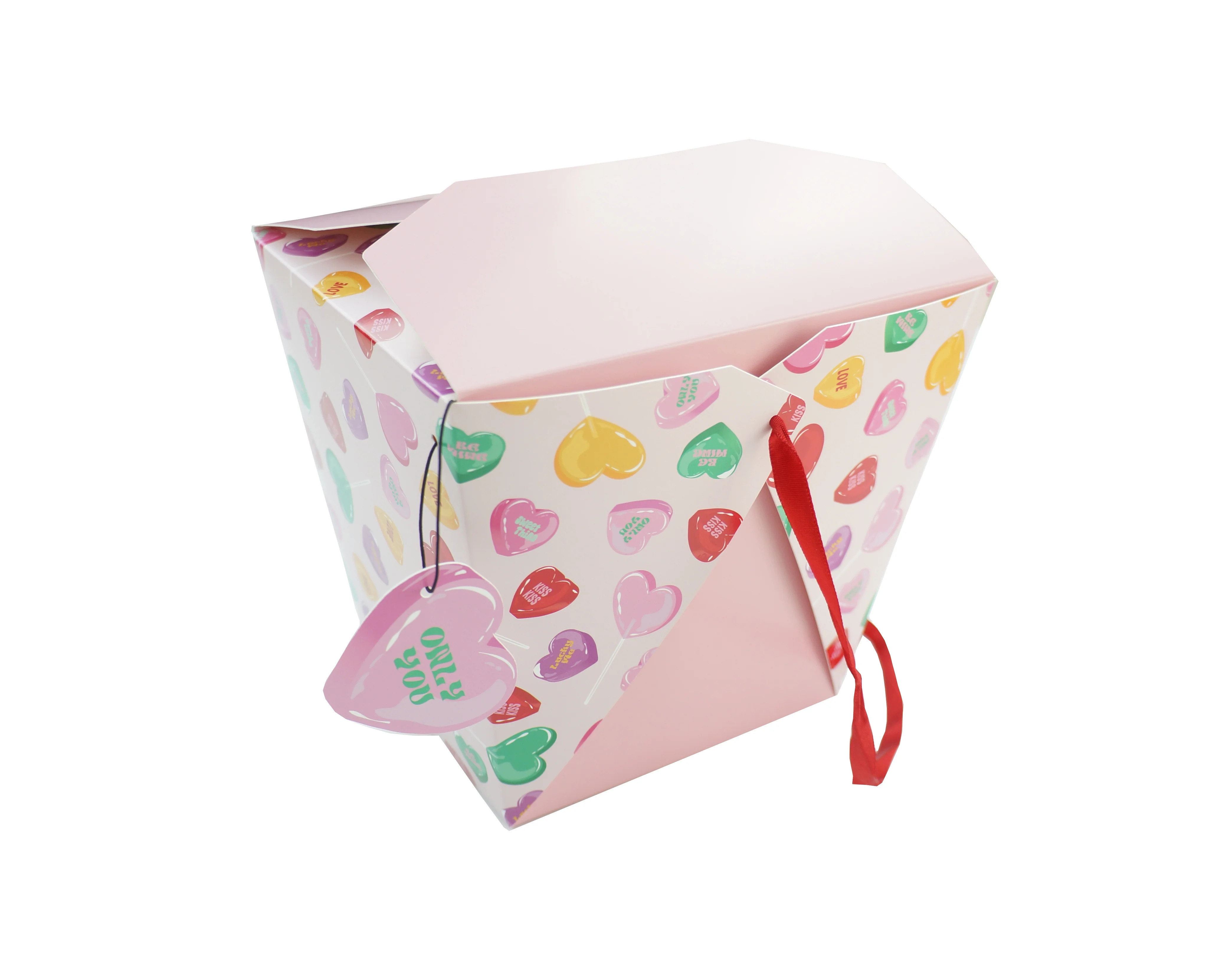 Extra Large Candy Heart Take Out Box, Multicolor, 7" x 7" x 6", Valentine's Day by Way To Celebra... | Walmart (US)