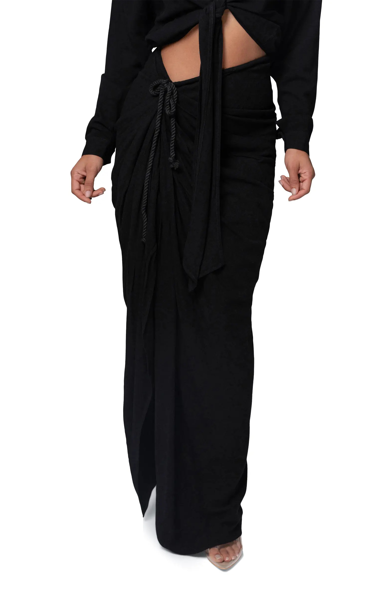 Noelia Slit Cotton & Linen Maxi Skirt | Nordstrom