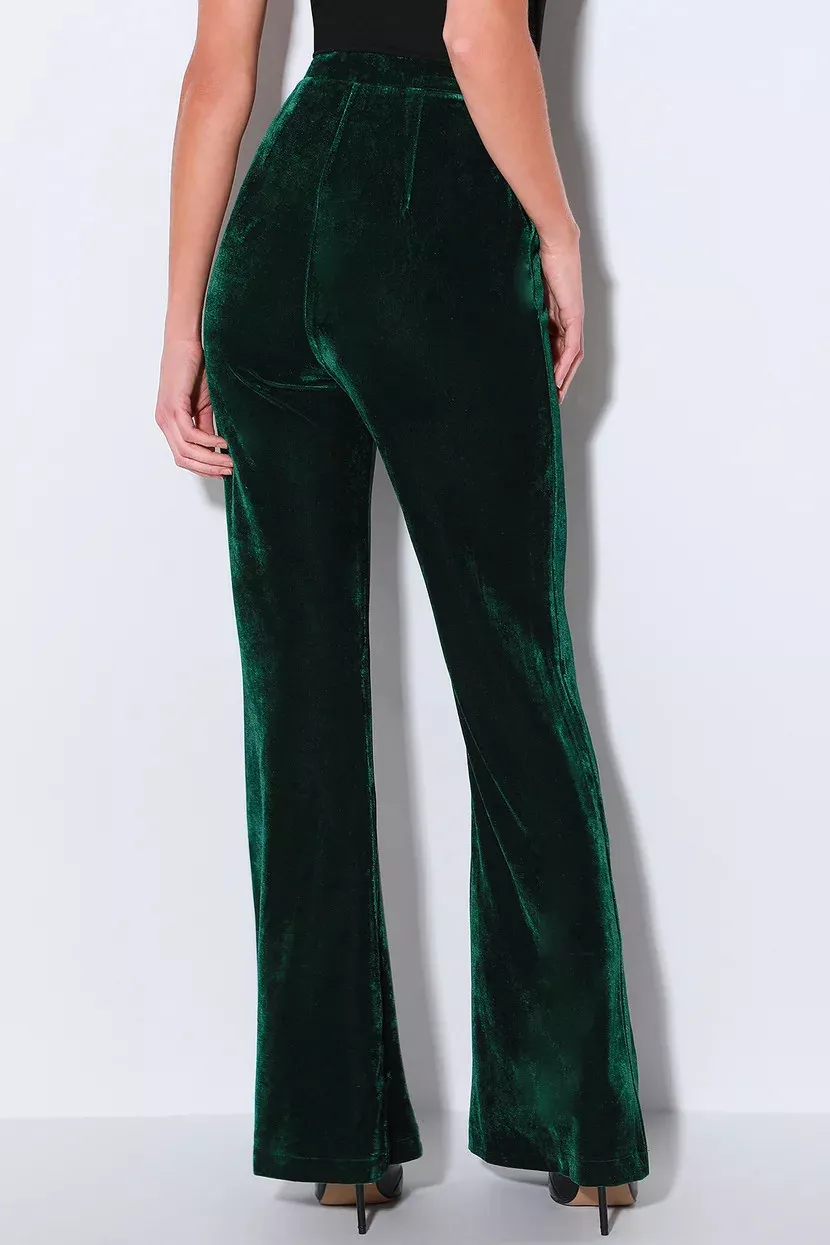 Flirty Feelings Emerald Green Velvet Bustier Bodysuit