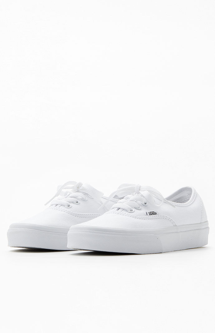 Vans Mens Authentic White Shoes | PacSun