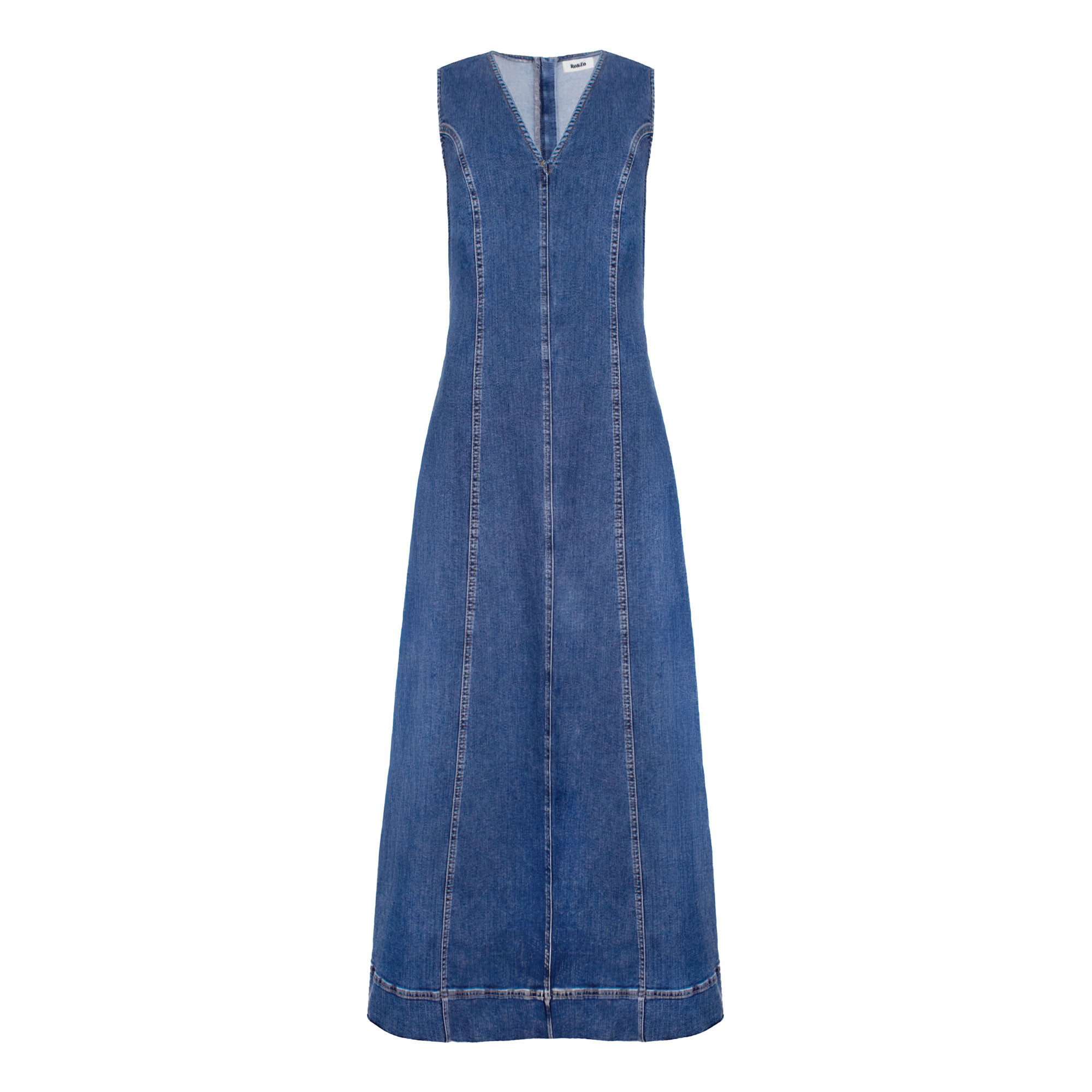 RO&ZO Online Exclusive Denim Flared Dress - Blue | Brown Thomas (IE)