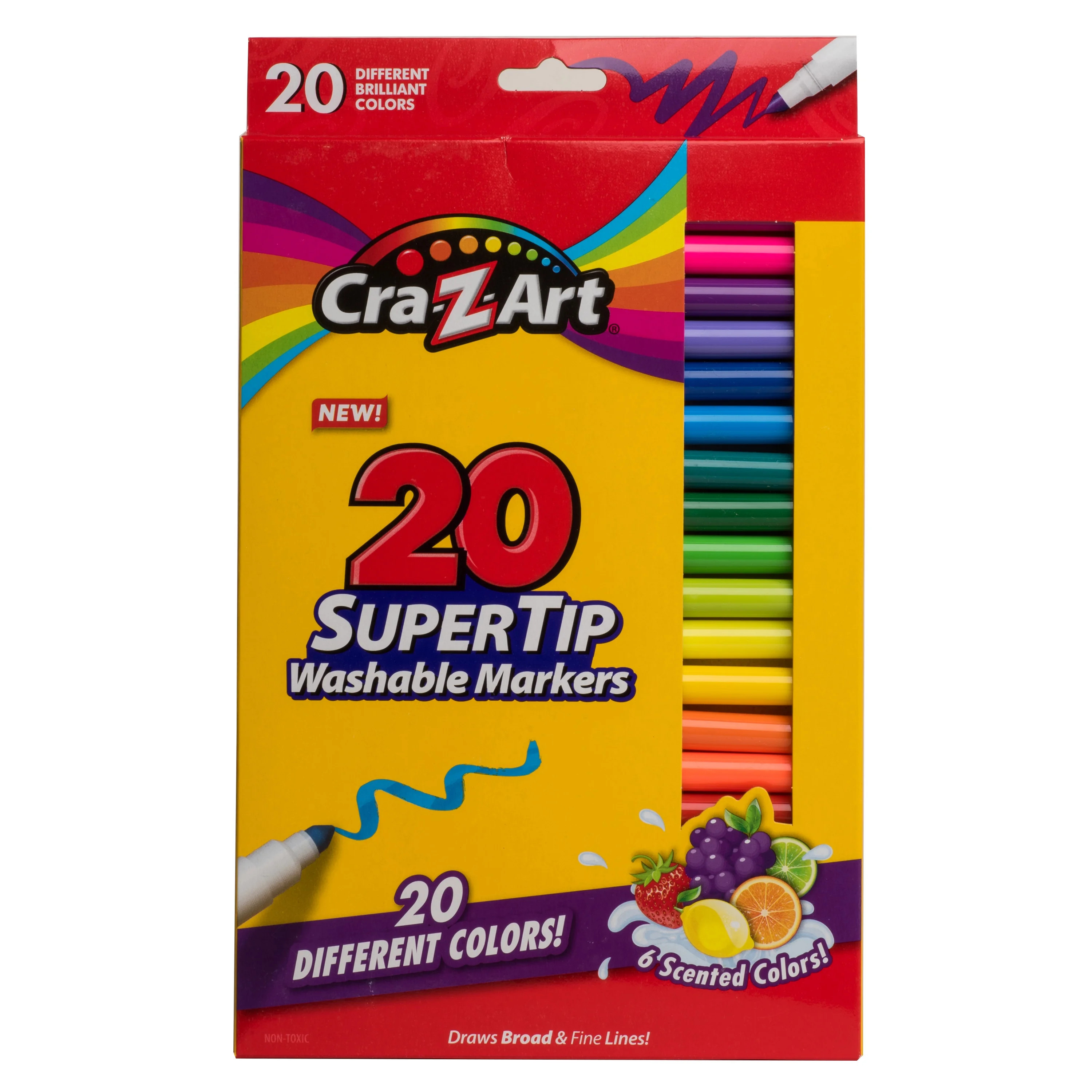 Cra-Z-Art Washable Super Tip Art Markers, 20 Count | Walmart (US)
