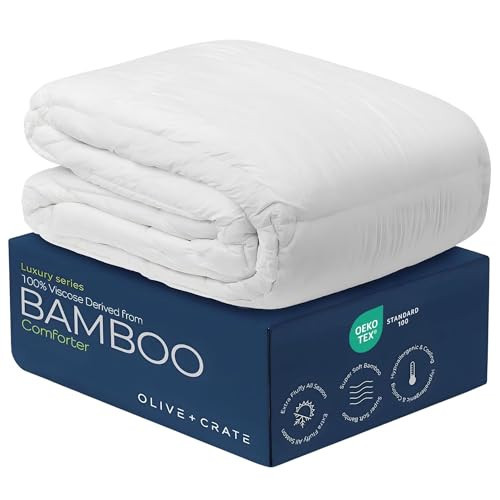 Olive + Crate 100% Viscose Derived from Bamboo - King Size - Hypoallergenic, Cooling & Moisture-Wicking Bedding - All Season Lightweight Plush Design - Organic King Comforter - 102"x90" | Amazon (US)