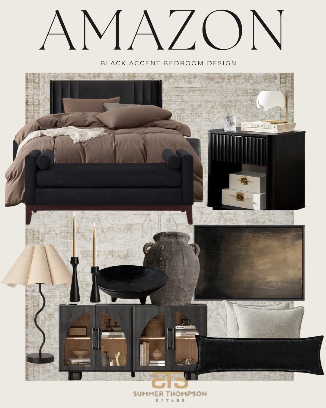 Black accents and warm neutrals for a sleek, cozy bedroom look—all from Amazon. 🖤 


#AmazonBedroomFinds #BlackAccentBedroom #ModernBedroomDecor #NeutralHomeStyle #AmazonHome #CozyBedroomVibes #BedroomDesignIdeas #HomeDecorTrends #AmazonDecor #ModernNeutralStyle



#LTKHome #LTKU #LTKStyleTip