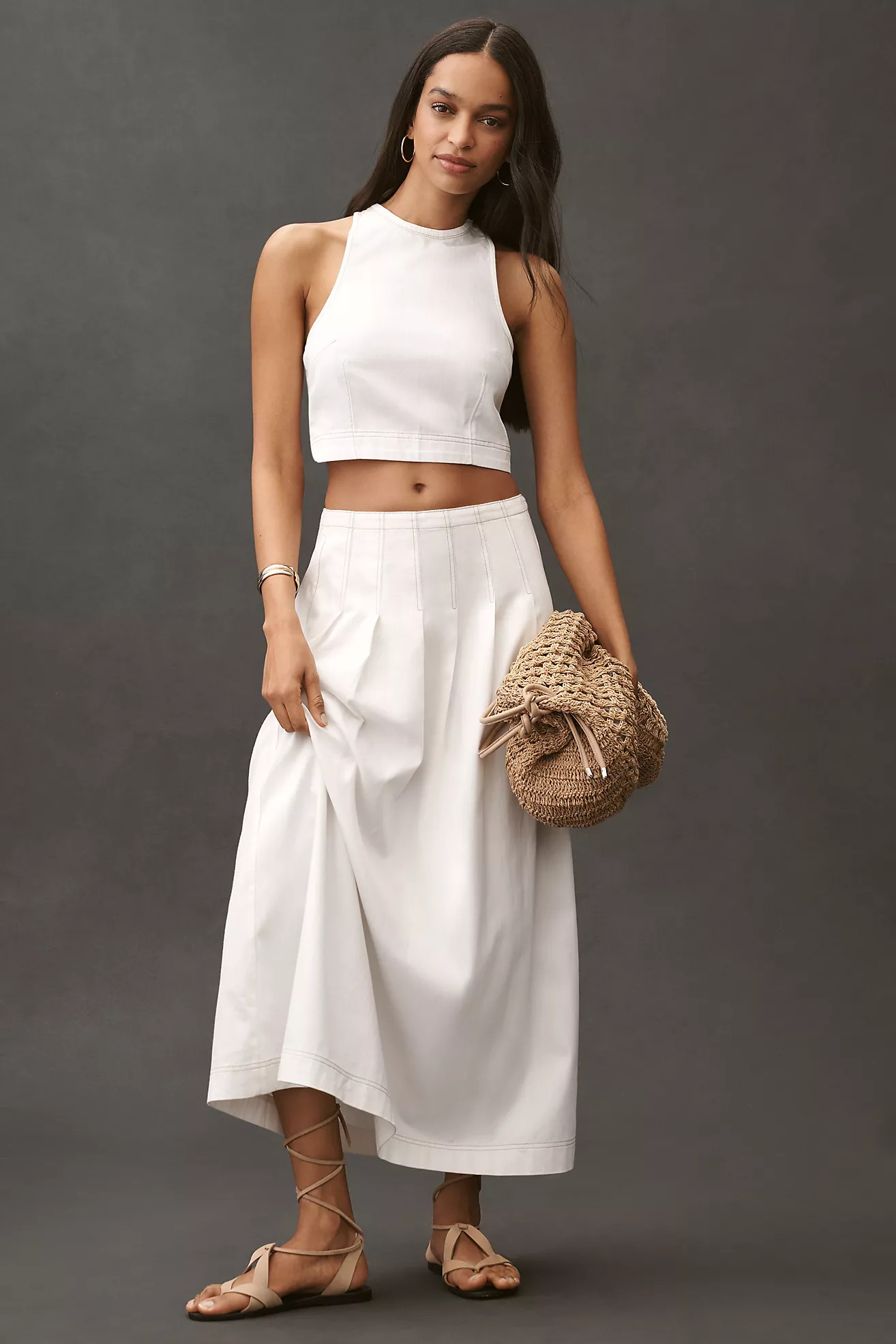 By Anthropologie Paneled Waist Maxi Skirt | Anthropologie (US)