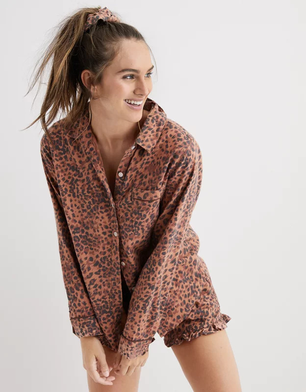 Aerie Flannel Pajama Shirt | American Eagle Outfitters (US & CA)