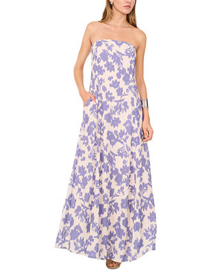 1.STATE Women's Floral-Print Strapless Maxi Dress - Macy's | Macy's