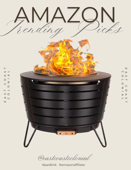 TIKI Brand Patio Fire Pit, Wood Burning Outdoor Premium Fire Pit - Includes Wood Pack, Modern Design with Removable Ash Pan and Weather Resistant Cover, Black. Father’s Day gift idea. 

#LTKSeasonal #LTKhome #LTKGiftGuide