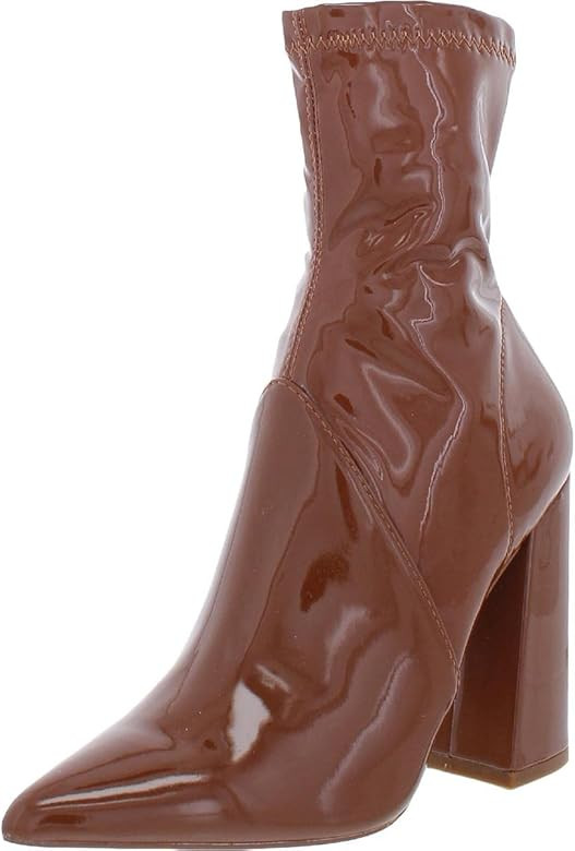 Amazon.com | Steve Madden Women's Lynden Ankle Boot, Cognac Patent, 7.5 | Ankle & Bootie | Amazon (US)
