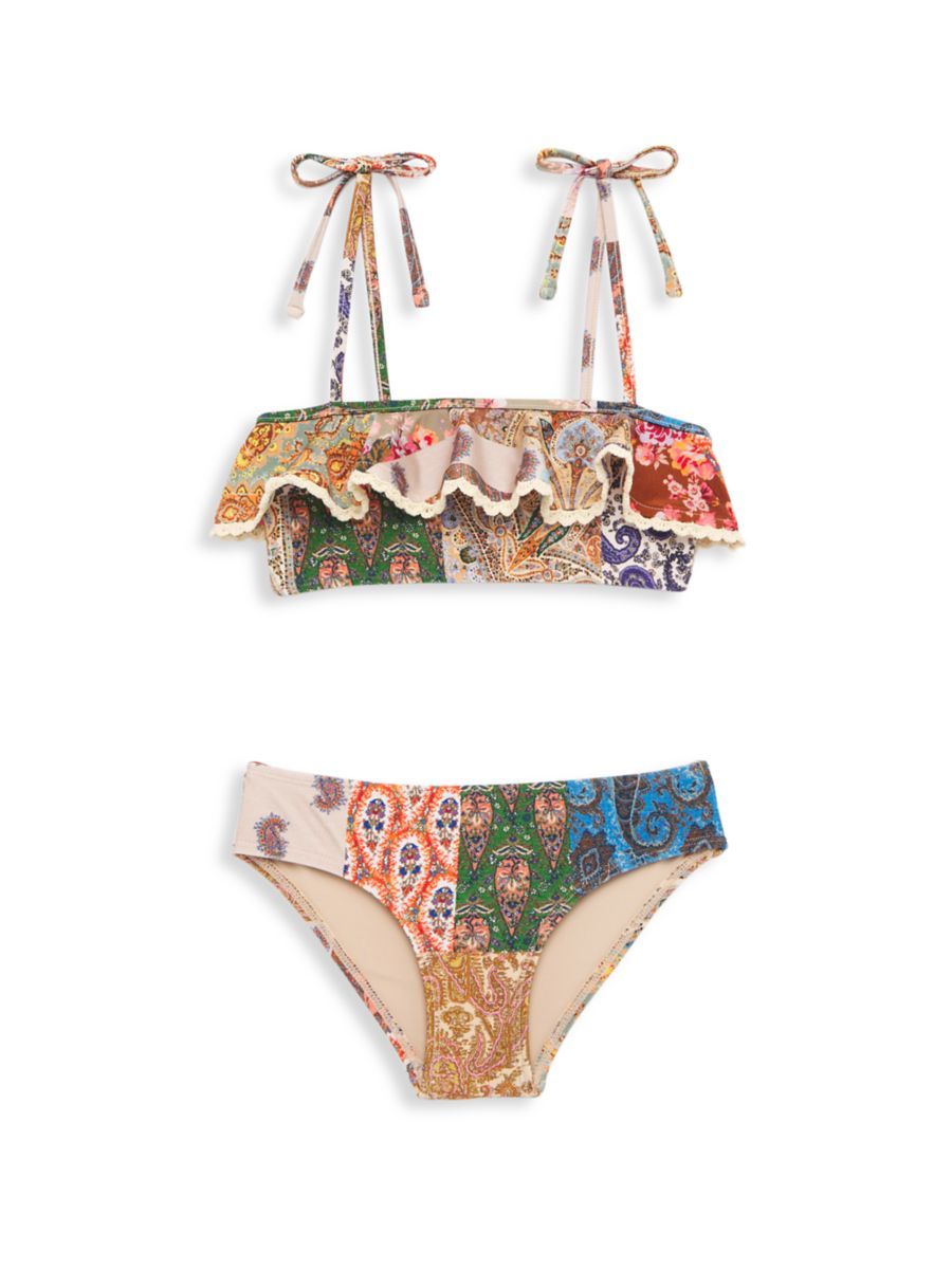 Little Girl's & Girl's 2-Piece Devi Crochet Frill Bikini | Saks Fifth Avenue