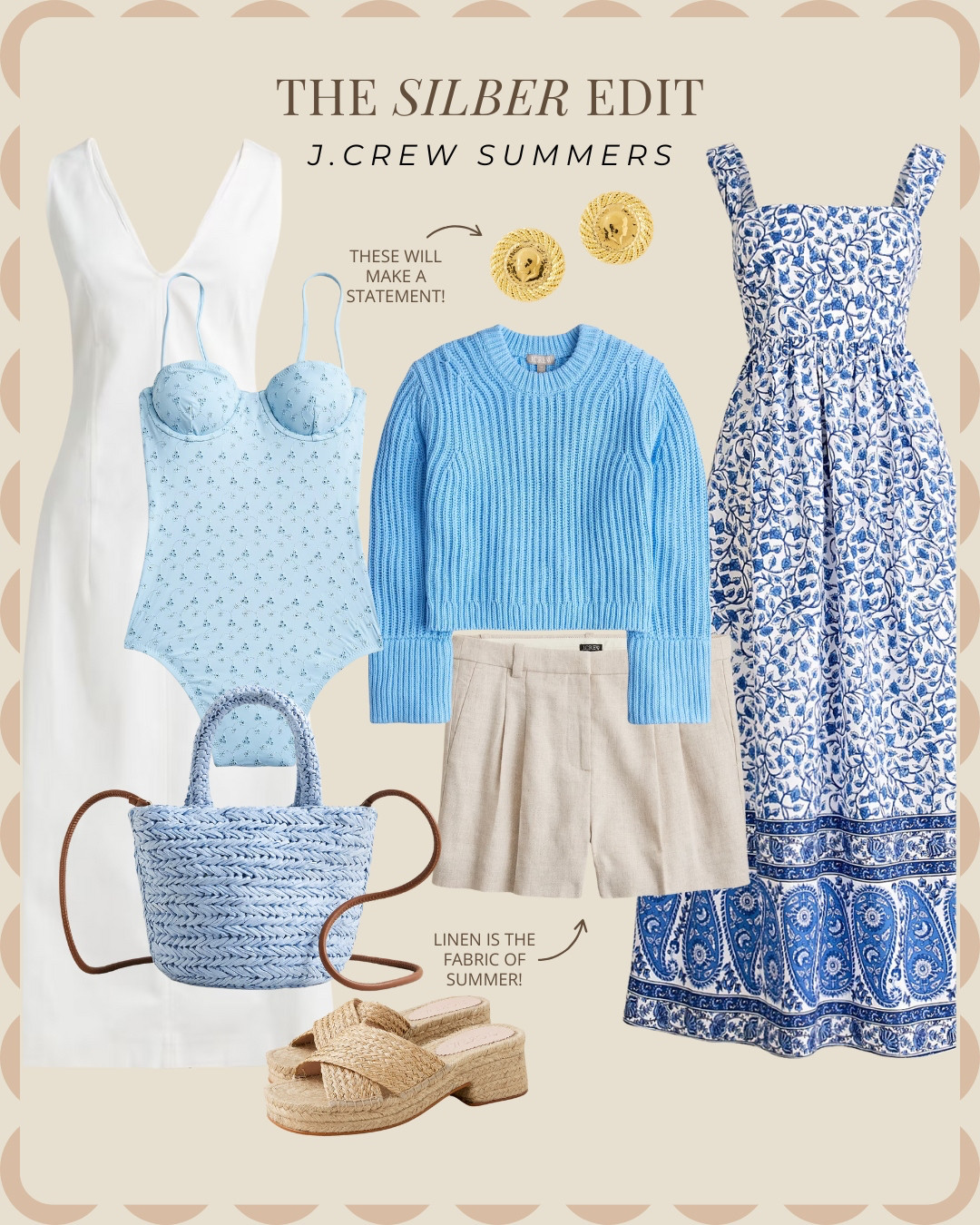 Blue and white summer favorites at J.Crew! Summer sale happening now!

summer dresses, swimwear, linen, shorts, raffia bag, summer sandals, summer outfits, Stefana Silber 

 #LTKSummerEdit #LTKSeasonal #LTKSaleAlert