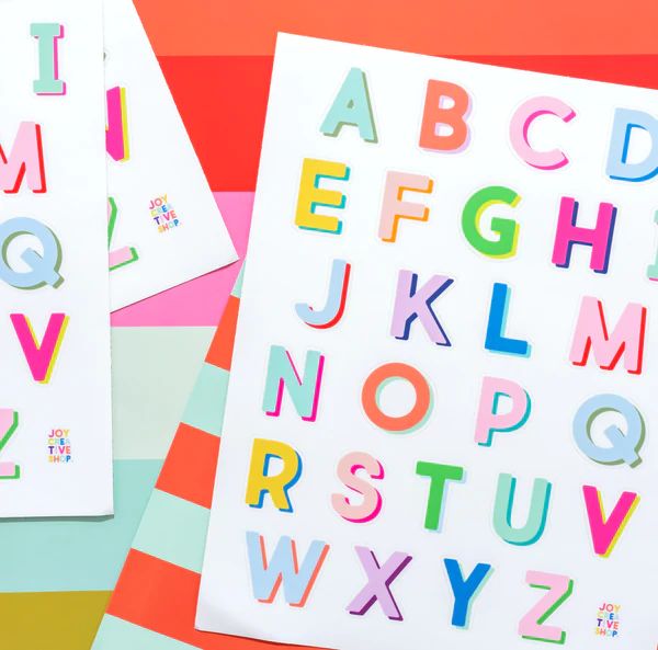 Vinyl Alphabet Stickers - A thru Z | Joy Creative Shop