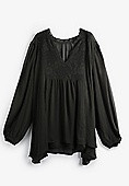 Plus Size Tie Neck Lace Top | Maurices