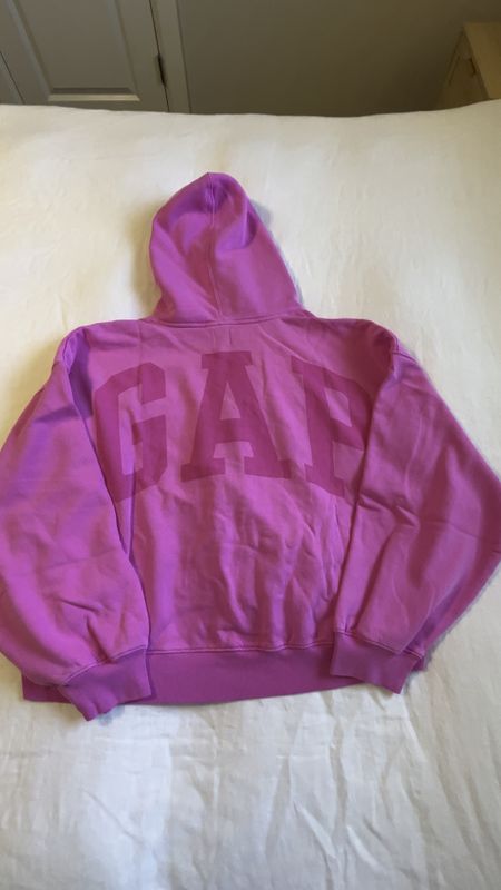 Viral Gap hoodie! 
It’s so bright, the prettiest shade of pink and the perfect length. Still in stock in a couple sizes :) 💞

#LTKstyletip #LTKfindsunder100 #LTKSeasonal